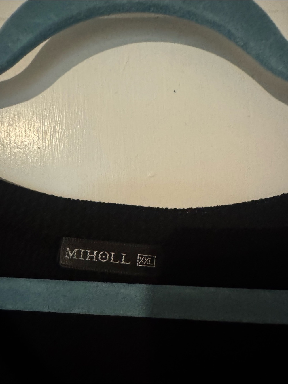 MIHOLL XXL Black V-Neck Top with Floral Sheer Sleeves - Picture 9 of 9